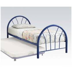 Silhouette Blue Metal Twin Bed ( L 79 X W 39 X H 33 )